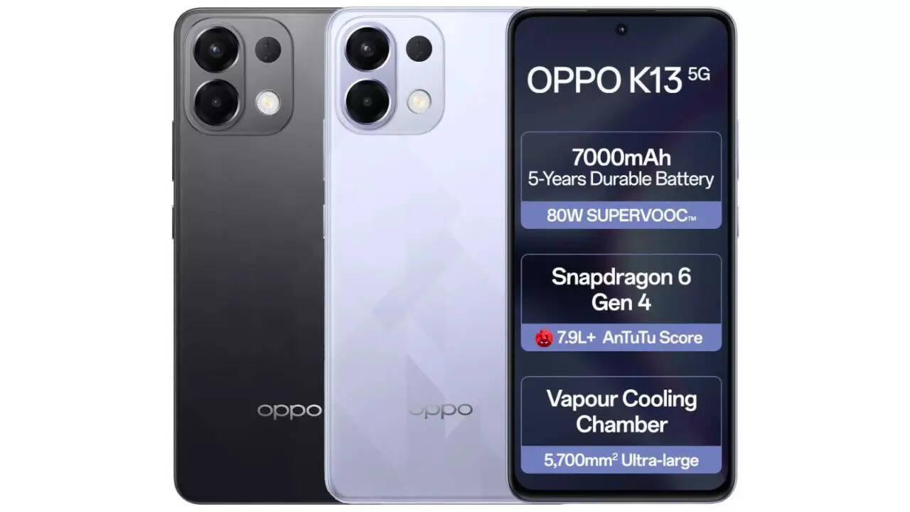 OPPO K13 5G with 7000mAh and 80W SUPERVOOC Charger